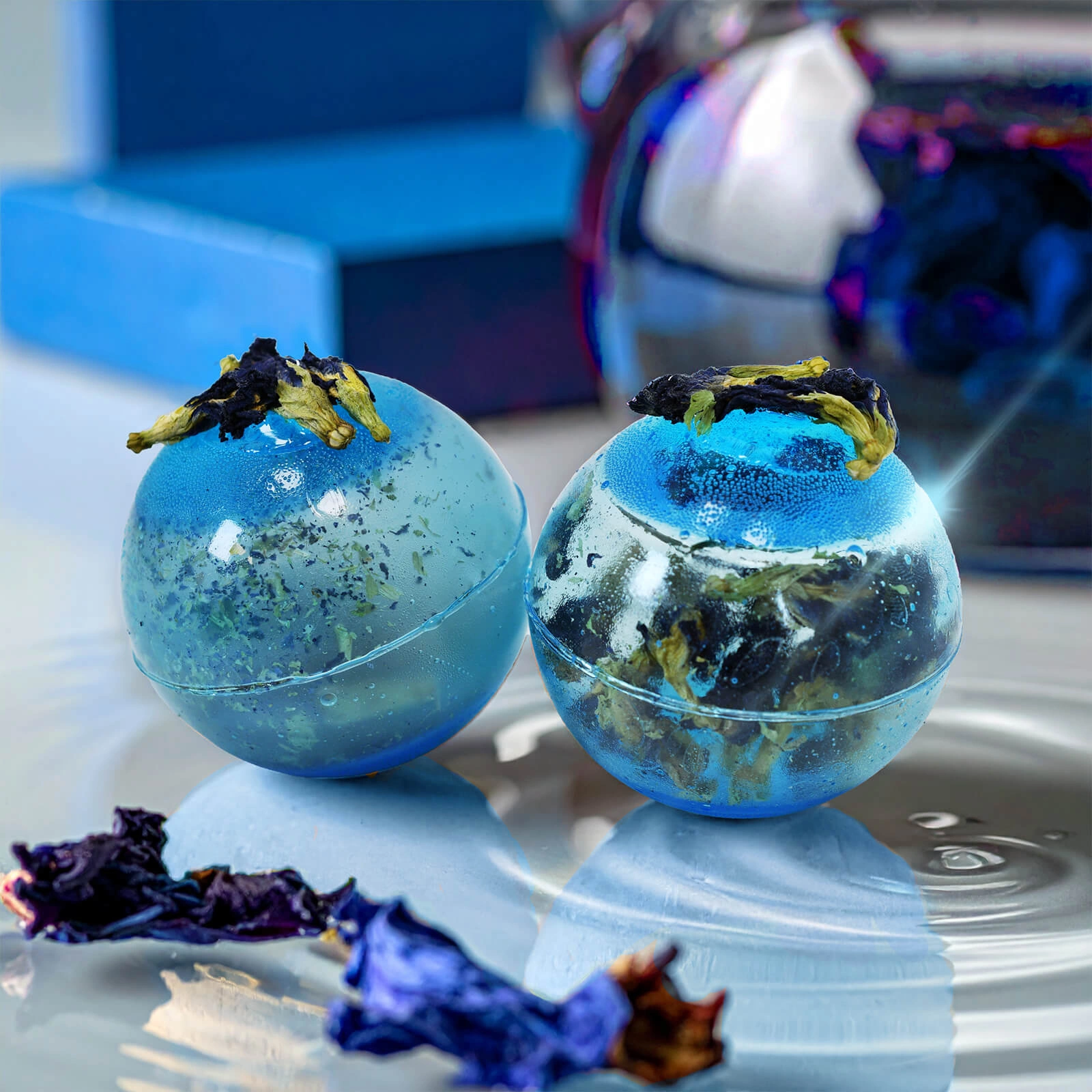 Isomalt-teepallo – lähikuva kristalliteestä