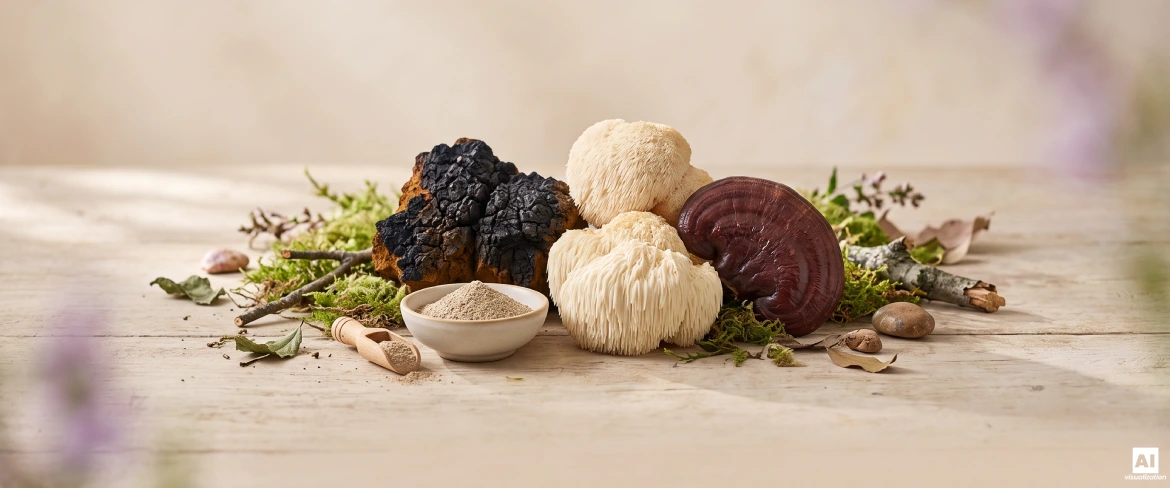 Chaga, leijonantukka ja reishi ovat esimerkkejä funktionaalisista sienistä.