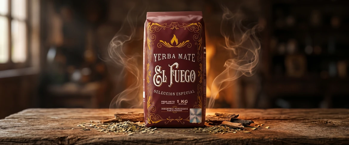 El Fuego 1 kg paperipakkaus – vahvaa ja voimakasta yerba matea, pakattu alkuperämaassa.