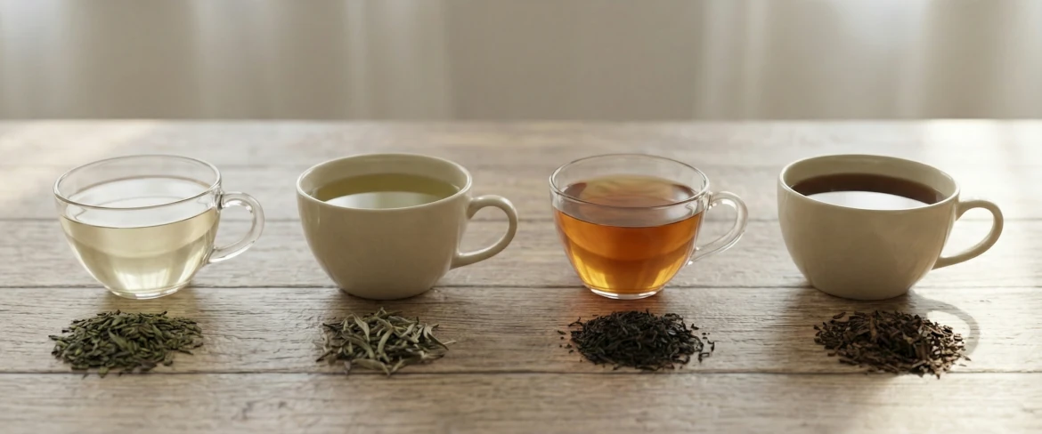 Teeen sisältämä kofeiini – musta tee, vihreä tee, valkoinen tee ja pu-erh-tee kupillittain