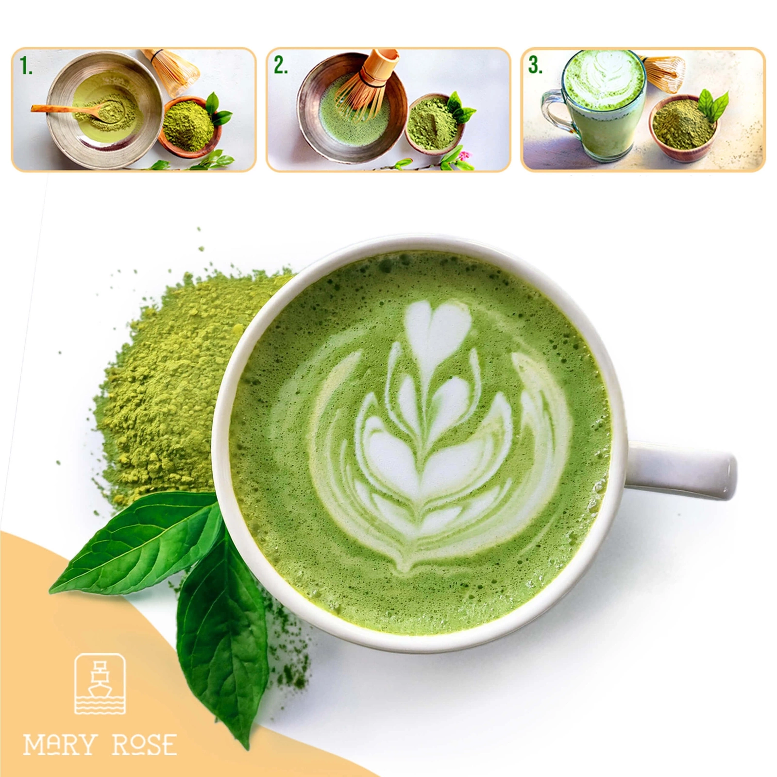Kuinka valmistaa matcha-latte vaihe vaiheelta