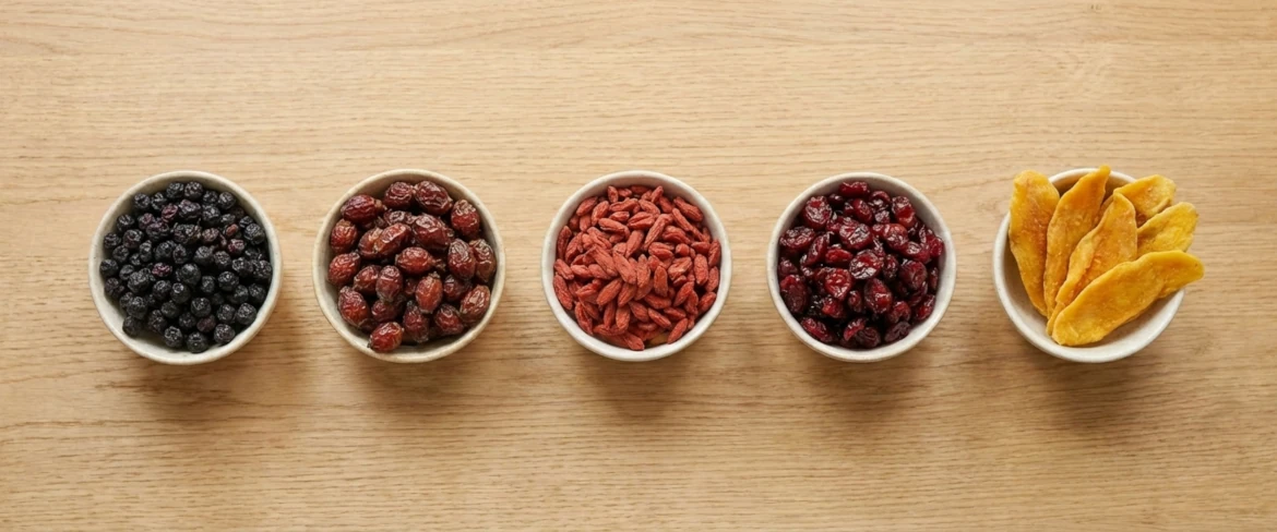 Terveellisimmät kuivatut hedelmät – aronia, kuivatut goji-marjat ja kuivatut karpalot