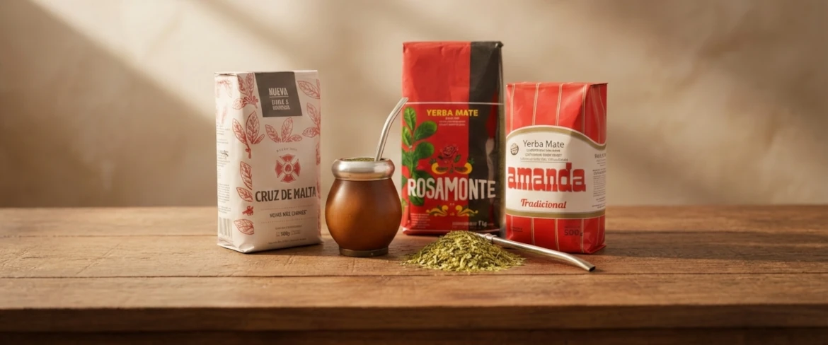 Perinteiset argentiinalaiset yerba mate -tuotemerkit – Amanda, Rosamonte ja Cruz de Malta