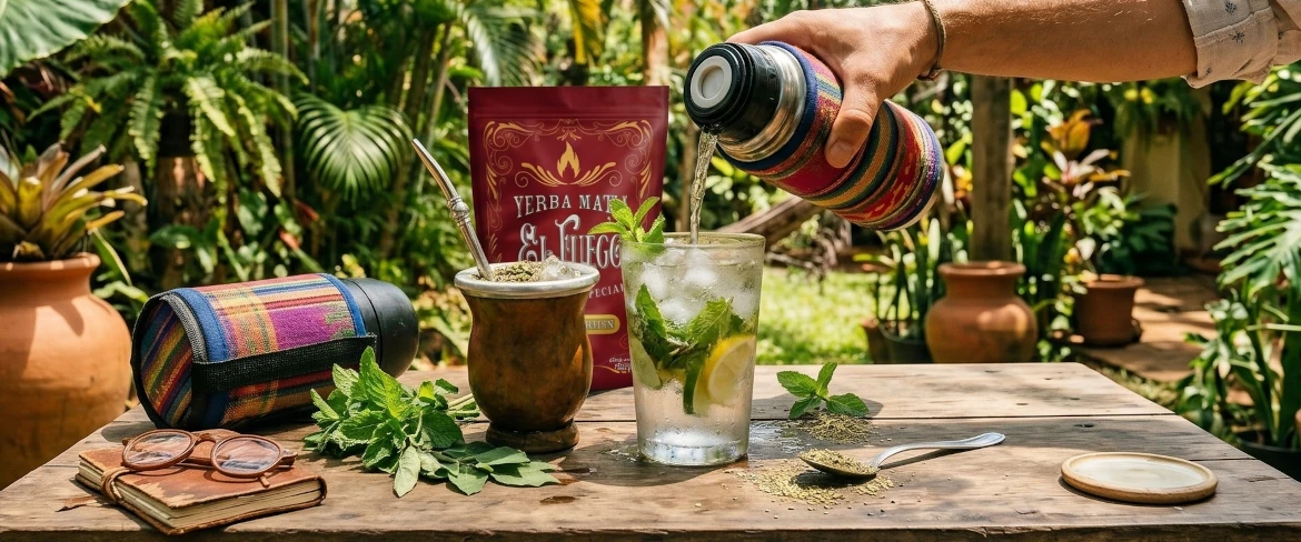 Tereré – paraguaylainen tee, jota tarjoillaan kylmänä; virkistävä paraguaylainen yerba mate, johon on lisätty yrttejä ja sitrushedelmiä