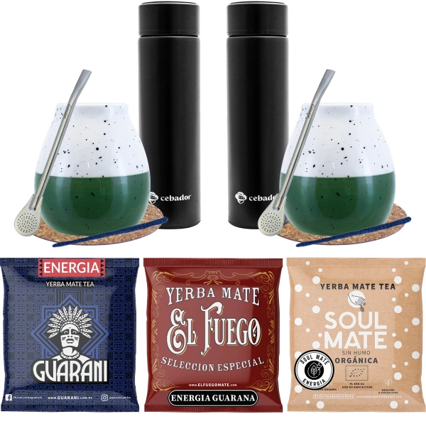 Yerba Mate aloituspakkaus Thermos 3x50g pariskunnalle