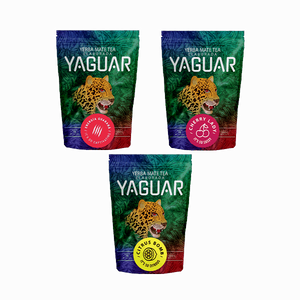 Trio yerba mate Yaguar aloitussarja aloittelijoille.