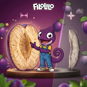 FiloLilo – Pakastekuivatut luumut (puolikkaat) 100 g