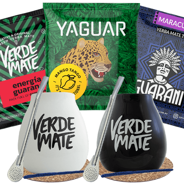 Yerba Mate Green Matero bombilla setti kahdelle henkilölle