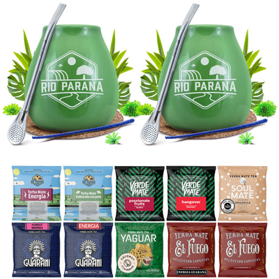 Yerba Mate setti KAHDELLE Calabash Bombilla