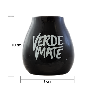 Keraaminen matekuppi Verde Mate -logolla (musta) 350 ml