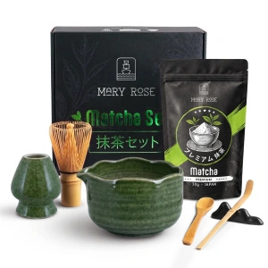 Lahjasetti: japanilaista premium-matchaa + matchawan + bambutarvikkeet