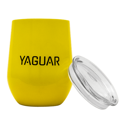 TermoLid - ruostumattomasta teräksestä valmistettu astia kannella - Yaguar (keltainen) - 350 ml