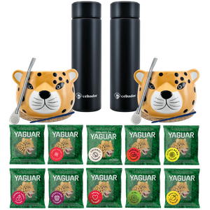 Yerba Mate Thermos Bombilla setti kahdelle 500g