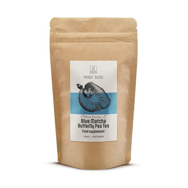 Mary Rose - Sininen Matcha - Perhonen Herne Teejauhe 100g