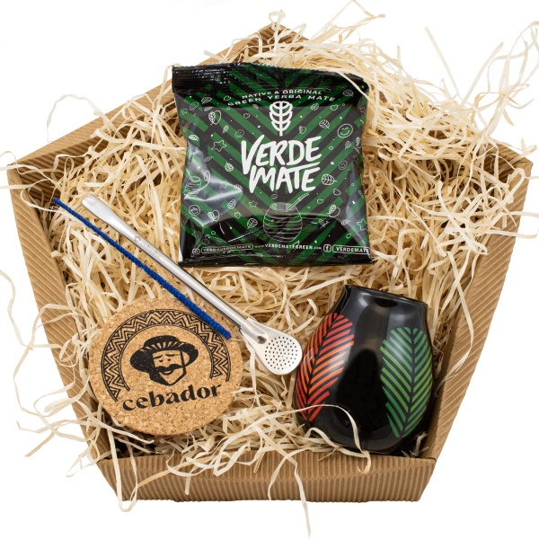 Lahjasetti Yerba Mate: Verde Mate Frutos Tropicales 50g + Balebassi + Bombilla