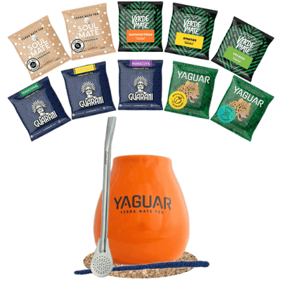 Yerba Mate setti 10x50g Calabash + Bombilla