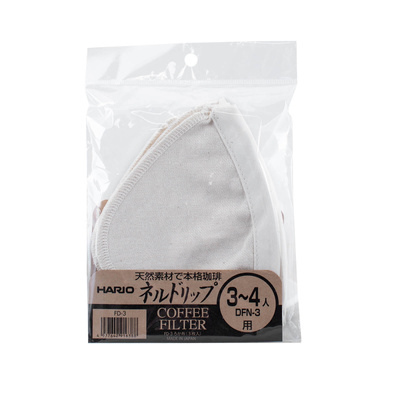Kankaiset kahvinsuodattimet - Hario Woodneck Drip Pot 3 Cup (3 pcs.)