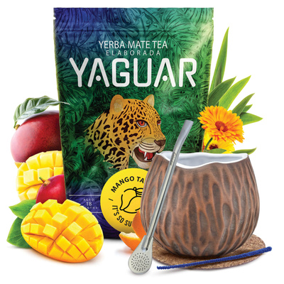 Yerba Mate Setti Yaguar 500g 0,5kg Kalebassi + Bombilla