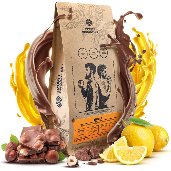Bro Coffee Roastery - Koko papu kahvi Intia Karnataka Premium 400g