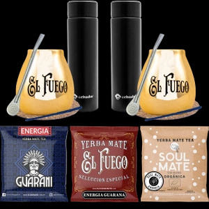 Sarja yerba Mate pariskunnille PREMIUM calabash termospullot
