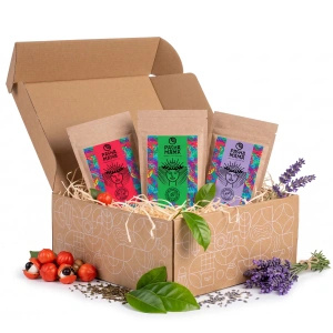 Lahjasetti Guayusa Pachamama: Pure + Lavanda + Energia 3x100g