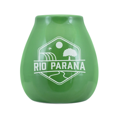 Keraaminen Calabash Rio Parana logolla (vihreä) 330ml