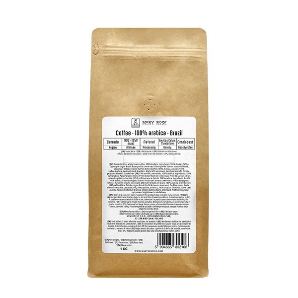 Mary Rose - kokonainen papukahvi Brasilia Cerrado premium 1kg