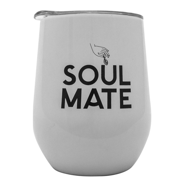 TermoLid – lämpömuki yerba matelle kannella – Soul Mate (valkoinen) – 350 ml