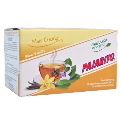 Pajarito Vanilja teepusseissa 20x3g
