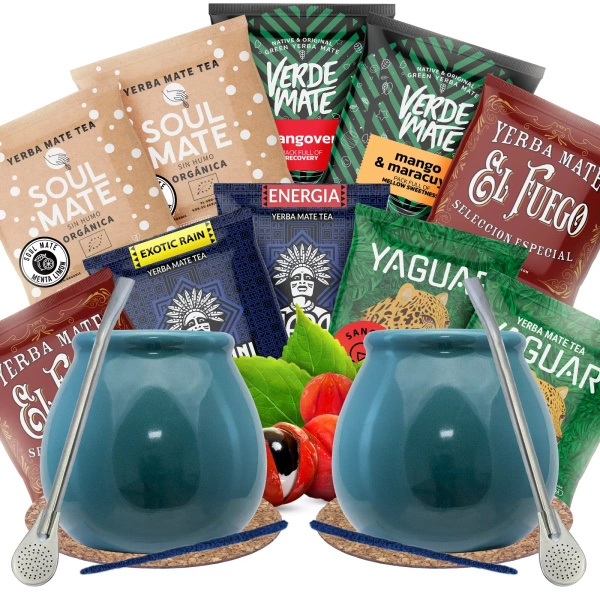Set 500g Yerba Mate 10 x 50g kahdelle henkilölle.
