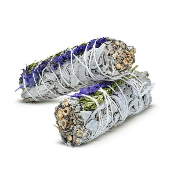 Valkoinen salvia laventelin ja ruusunmarjan kanssa - suitsutus 20-30g (nippu)