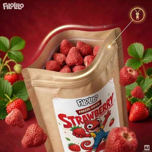 FiloLilo – Pakastekuivatut mansikat (kokonaiset) 20 g