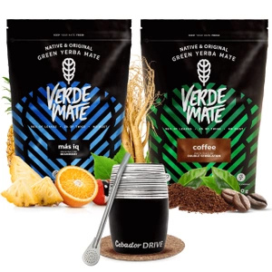Yerba mate-setti Verde Mate-kalabassi Drive bombillaa varten