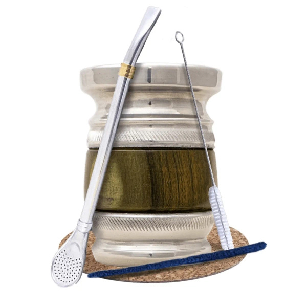 Yerba Mate tarvikesarja: Palo Santo + Bombilla Anillo.