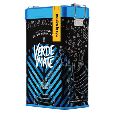 Yerbera - Tinapurkki + Verde Mate Green Más IQ Tropical 0.5kg
