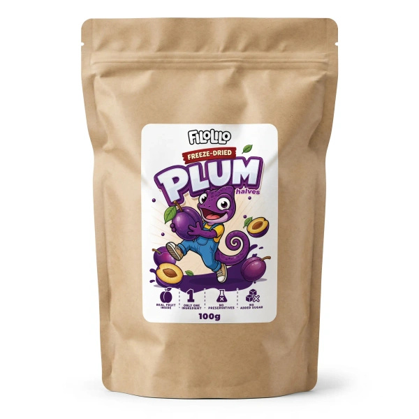 FiloLilo – Pakastekuivatut luumut (puolikkaat) 100 g