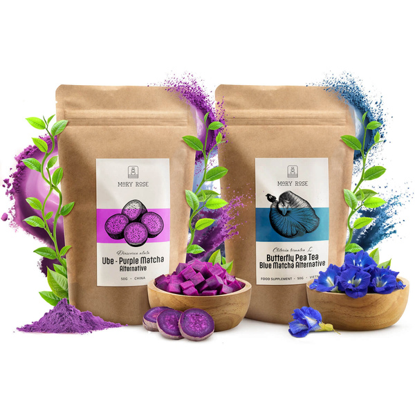Värikäs matcha‑setti: Blue Matcha + Purple Matcha