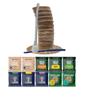 Yerba Mate setti 10x50g Calabash + Bombilla