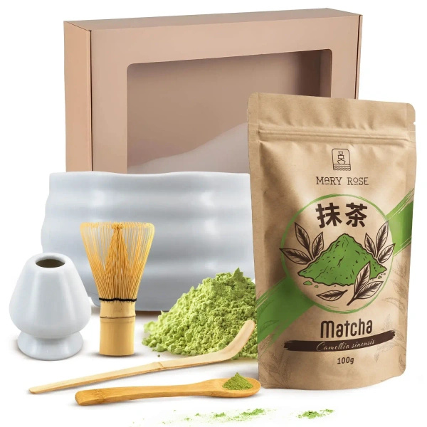 Matcha teen keittäminen lahjasetti