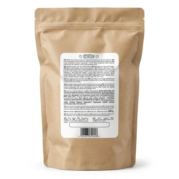 FiloLilo – Pakastekuivatut mansikat (kokonaiset) 100 g