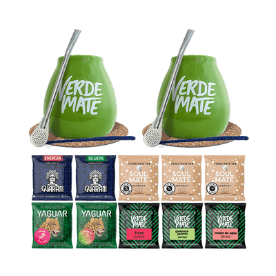 Sarja Yerba Verde Mate Green Gourd Bombilla 10x50
