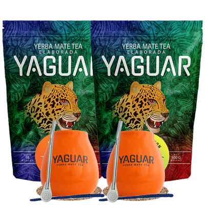 Yerba Mate setti Yaguar Naranja 500g + Yaguar Menta Limon 500g Yaguar Menta Limon 500g