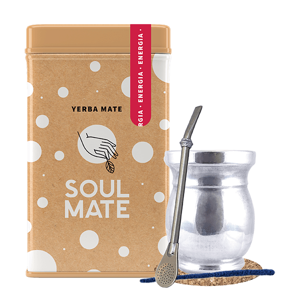 Set Yerbera Yerba Mate Soul Mate Organica 0.5kg Palo Santo 0.5kg Palo Santo