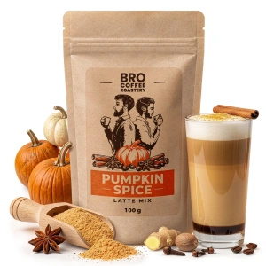 Pumpkin Spice Latte -setti: kahvi Bro Coffee Roastery Brazil Cerrado 1kg + Pumpkin Spice Latte Mix 100g