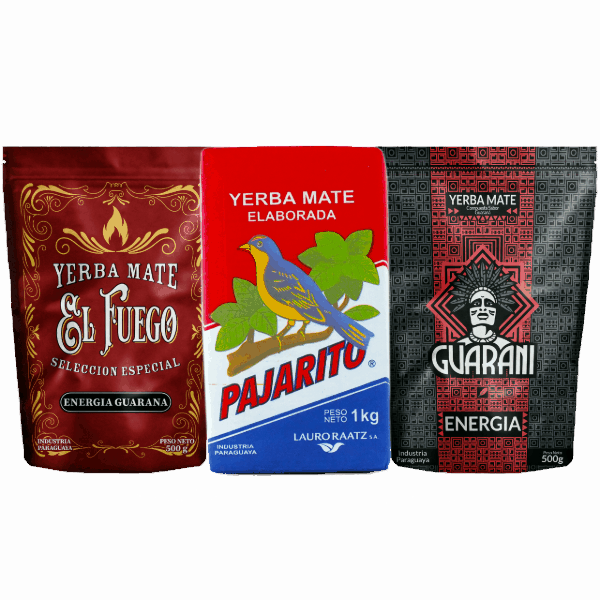 Pajarito Elaborada 1kg + Guarani Energia 500g + El Fuego Energia 500g + El Fuego Energia 500g