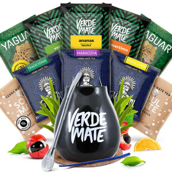 Yerba Mate setti 10x50g Calabash + Bombilla