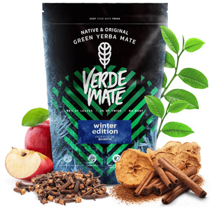 Yerba Mate Winter Set KAHDELLE Calabash Bombilla 1000g
