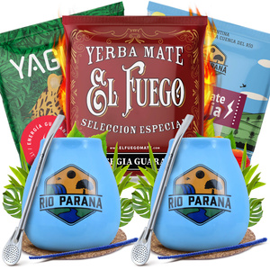 Yerba Mate Energia Set KAHDELLE Calabash Bombilla