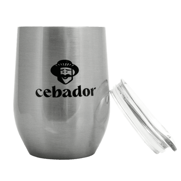 TermoLid - ruostumattomasta teräksestä valmistettu astia kannella - Cebador (hopea) - 350 ml