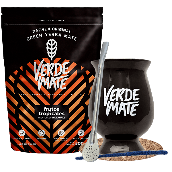 Starter set  Bombilla Mate Cup +  mate tea Verde